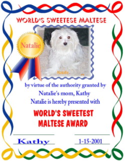 Natalie's Award